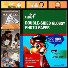 Thick Glossy Double-Sided Photo Paper 8.5x11