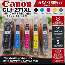 Canon CLI-271XL Genuine/Original Inkjet Ink Cartridge 5-Pack BK C M Y GY picture