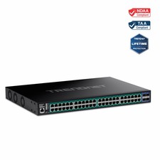 TRENDnet TPE-3524S, 52-Port Gigabit Web Smart PoE+ Switch with 10G SFP+Slots picture