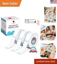 Labels D30 Label Tape, Black on White Print Master Labels Refill Name Label, ... picture