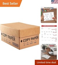 Bulk Printer Paper - 5000 Sheets of 92 Brightness, 20 lb, 8.5x11 Inches – White picture
