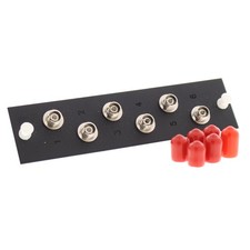Leviton 6pk FC Coupling Fiber Optic Patch Panel Plate Zirconia Loaded 5F100-6ZF picture
