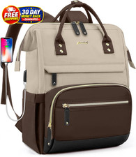 Laptop Backpack Women Work Bag: 15.6 inch Inch, 08-apricot Coffee picture