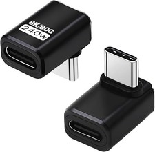 USB C 90 Degree Adapter [240W 80Gbps 8K@60Hz], 90 Degree USB C Adapter Co picture