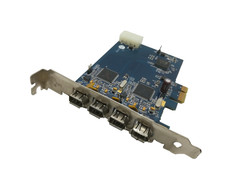 IOI FWx2-PCIE10 4 PORT PCI-EXPRESS FIRE IEEE 1394a FIRE WIRE CARD #GK13293 picture