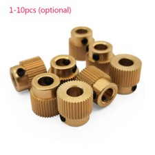 Brass Extruder Wheel Hobbed Gear Drive Gear for Ender3/3S/V2 3D Printer 40 Teeth picture