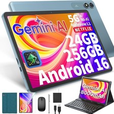 2026 10 inch Tablet with Keyboard - Android 16 Tablet with 24GB+256GB+2TB Expand picture