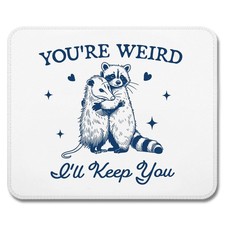 Funny Raccoon Possum Mouse Pad 9.5x7.9 Inch Sarcastic Laptop Desk Accessory picture