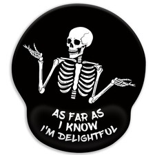 Skeleton Mouse Pad with Wrist Rest, 9.8 x 8.6 in, Funny Skull picture