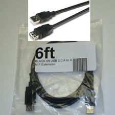 Lot10, 10pk 6ft USB 2.0 A Male~Female Extension Cable/Cord/Wire $SHdisc {BLACK picture