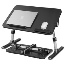 SONGMICS Adjustable Laptop Bed Desk Portable Lap Stand Table 6 Height Black picture