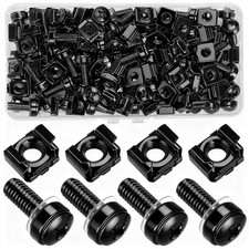 110pcs M6 Rack Mount Screws Cage Nuts Set Server Cabinet Square Hole Kit picture