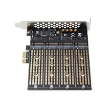 PCIE 1X to 4 Port M.2 SATA SSD Expansion Card  for Chia Mining  Adapter picture
