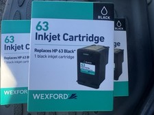 3 X Wexford-Black Ink 63 Inkjet Cartridge For HP -Sealed picture