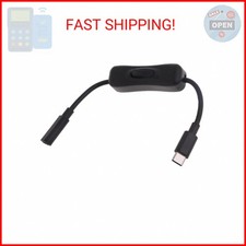Black Power Switch USB C Male to Female Type C Extension Cable Inline On/Off Swi picture