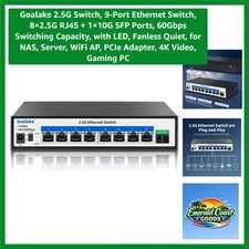 Multi-Gigabit 9-Port Switch - Quiet, Energy-Efficient Design for Home or Office picture