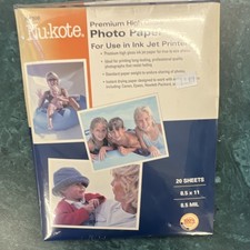 Nu-kote  High Gloss Inkjet Photo Paper 8.5x11 20 Sheets 8.5 mil NP800 2 packs  picture