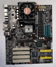 Vintage Abit IC7 Max2 Socket 478 Motherboard Bundle (CPU, RAM) - TESTED WORKING picture