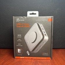 J5create, USB-C Dual 4K HDMI Docking Station, 15W Wireless Charging (6692) picture