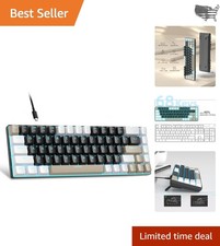 Portable 68-Key Mechanical Keyboard with Quiet Brown Switch & Custom LED Modes picture