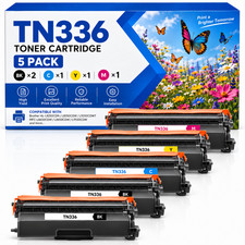 TN336 Toner Cartridge 5-Pack Set Compatible for TN-336 MFC-L9460CDW HL-L8250CDN picture