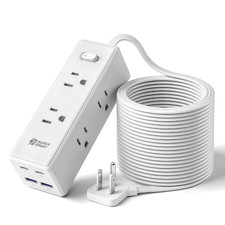 Superdanny 15 Ft Extension Cord Multiple Outlets Long Extension 6 Outlets 4 Usb picture