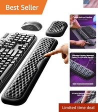 Stylish Ergonomic Wrist Rest for Keyboard & Mouse - Pain Relief Essential picture