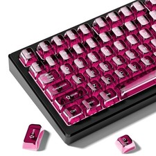 Clear Transparent Jelly Keycaps Shine Through MDA Profile Mx Fuchsia picture