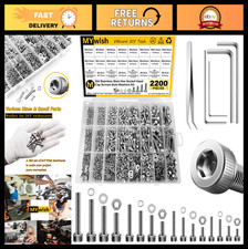 2200pc M2-M5 Metric Screw Assortment Kit - Stainless Steel Bolts, Nuts, Washers picture