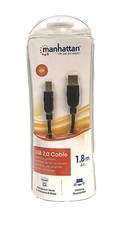MANHATTAN 6-Feet High Speed USB Cable A Male/B Male 1.8m, Black picture