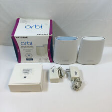 Netgear Orbi Mini White Whole Home 2.2 Gbps Wireless Tri Band Wi-Fi System Used picture