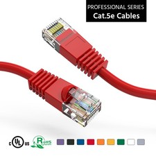 20 Pack of 40Ft CAT5E UTP Ethernet Network Booted Cable 10-100 Feet Red picture