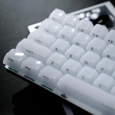 Womier Jelly Ceramic Shine Through Custom Keycaps Keycap Set White Keyboard picture