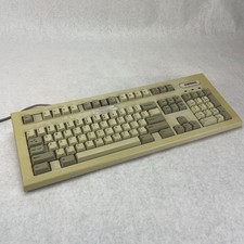 Compaq Enhanced III Vintage Keyboard Yellowed Tested Stuck Key picture