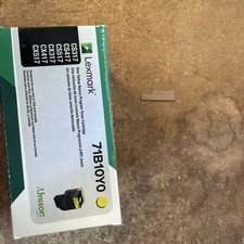 Lexmark 71B10Y0 Yellow Toner Cartridge Genuine OEM Sealed CS317 CS417 CX317 picture