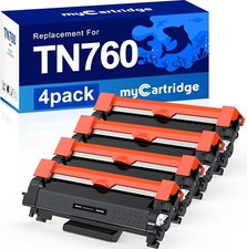 myCartridge Compatible Toner Cartridge Replacement for Brother TN760 4pcs picture