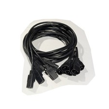 Cisco (QTY 5) 6 Feet IEC C13 to C14 AC Power Cables 10A 250V 17AWG Black 37-0... picture