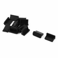 Computer Rubber USB Female Port Anti Dust Cover Cap Protector Clear 11pcs picture