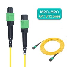 MPO Female to MPO Female APC Fiber Optic Patch Cord 8/12 Core Type B OS2 SM lot picture
