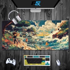 Pokemon On Gauguin's Painting Anime Mouse Pad, Kawaii Desk mat picture