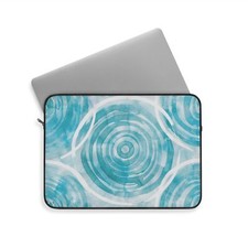 Abstract Circles Pattern Laptop Sleeve, Beach Vibes, Tech Accessory, Tablet Case picture