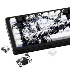 131 Keys PBT Cherry Profile Japanese Custom Shine Through Keycaps 75 Percent picture