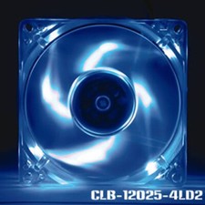 EverCool CLB-12025-4LD2 120mm x 25mm Computer Case Blue Quad LED Cooling Fan picture
