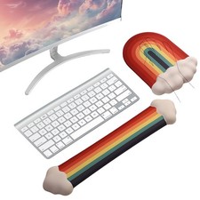 Gel Cloud Keyboard Wrist Rest Cute Rainbow Mouse Pad with Wrist Rest for Comp... picture