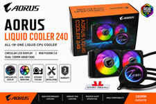 Gigabyte AORUS Liquid Cooler 240 AIO CPU Cooler LCD Display Dual 120mm ARGB picture
