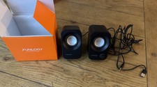 FUNLOGY Speakers - 14W Stereo PC Speakers, USB Powered, Aux Connected, Black picture
