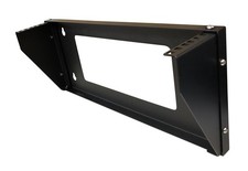 19 Inch Steel Vertical Rack Wall Mountable Server Bracket Black 2U Heavy picture