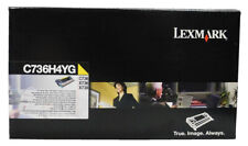 Lexmark C736H4YG YellowToner Cartridge C736 GENUINE NEW SEALED picture