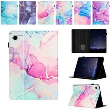 For Samsung Tab A A7 A8 A9+ S6 Lite 2024 Tablet Marble Leather Case Flip Cover picture