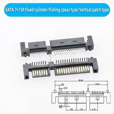 10pcs SATA 7+15P Fixed cylinder/Fishing spear type/Vertical patch type picture